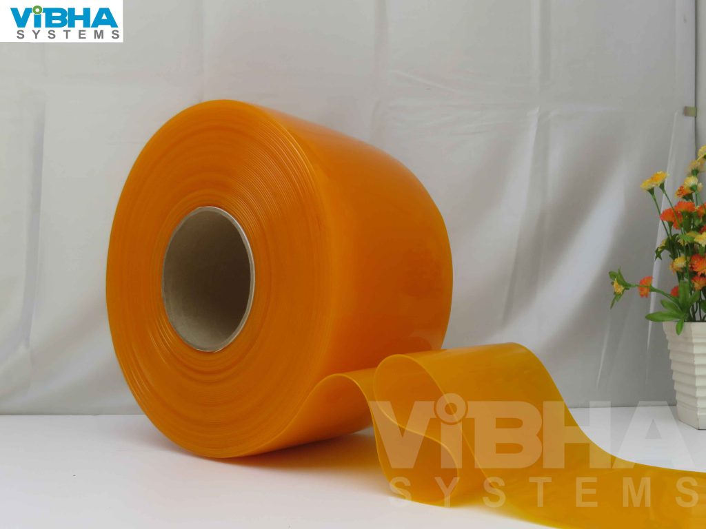 INSECT AMBER PVC STRIP CURTAIN ROLL
