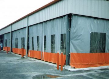 Maximise your industrial space with flexible exterior curtains. easy and fast enclosure of any size area.