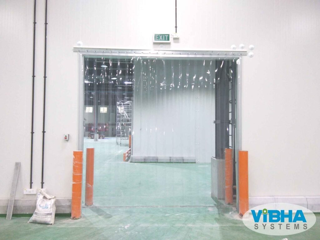 PVC strip curtains for food processing units ensuring hygiene and temperature control