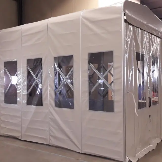 Retractable spray booths for industrial use in Chennai.