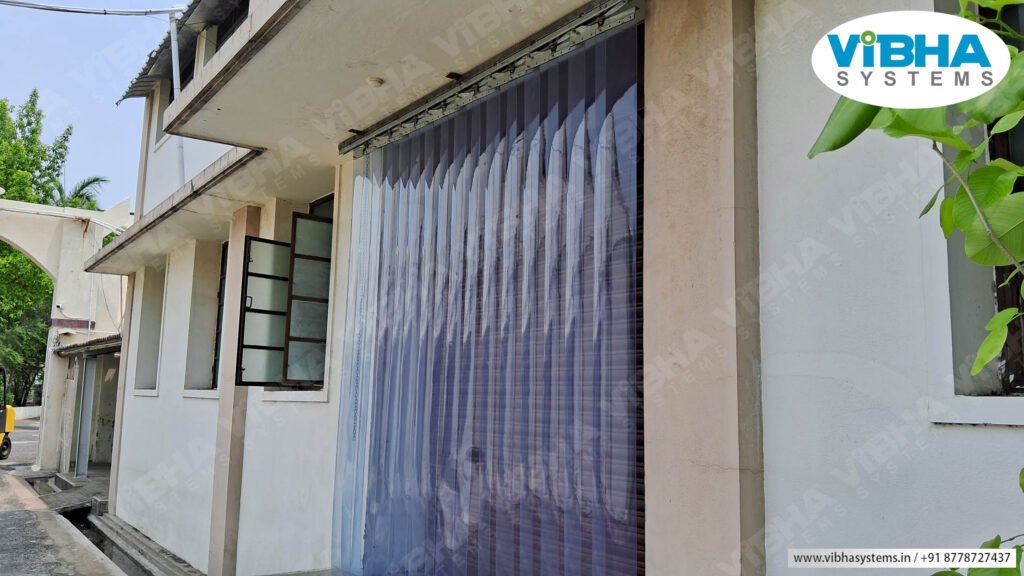 Accordion foldable PVC strip curtains for factories in Chennai.