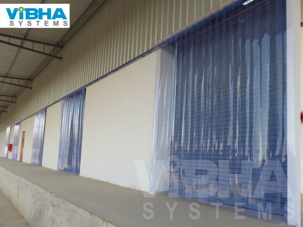 Transparent PVC strip curtains for clear visibility in Chennai, Bangalore, Delhi, Mumbai, and Hyderabad.