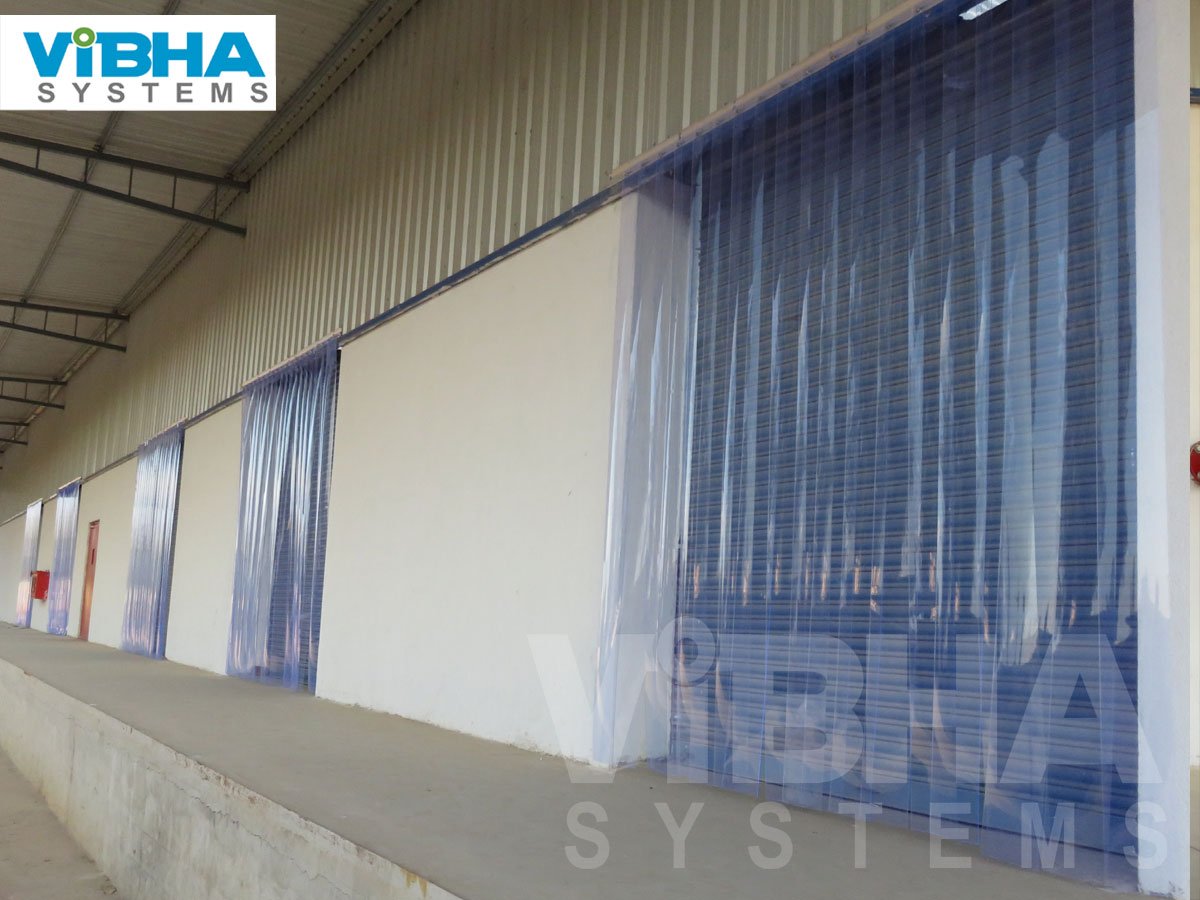 Transparent PVC strip curtains for clear visibility in Chennai, Bangalore, Delhi, Mumbai, and Hyderabad.