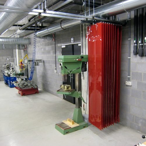 Welding curtains for Coimbatore’s engineering units.